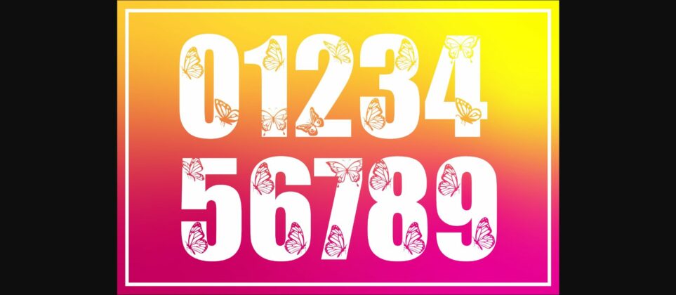 Butterfly Font Poster 5