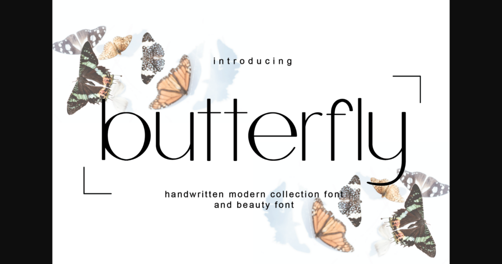 Butterfly Font Poster 3