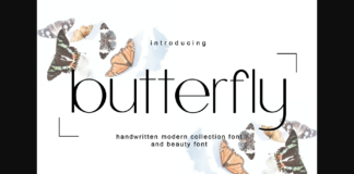 Butterfly Font Poster 1