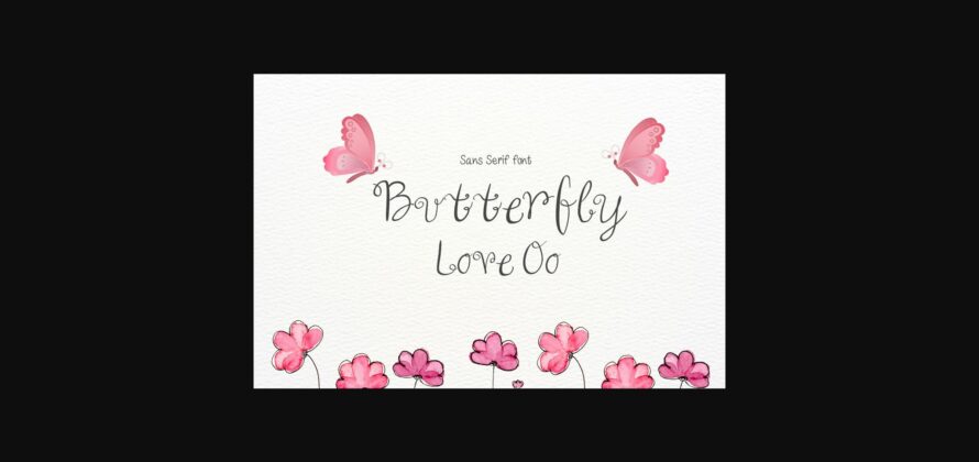 Butterfly Love Oo Font Poster 3
