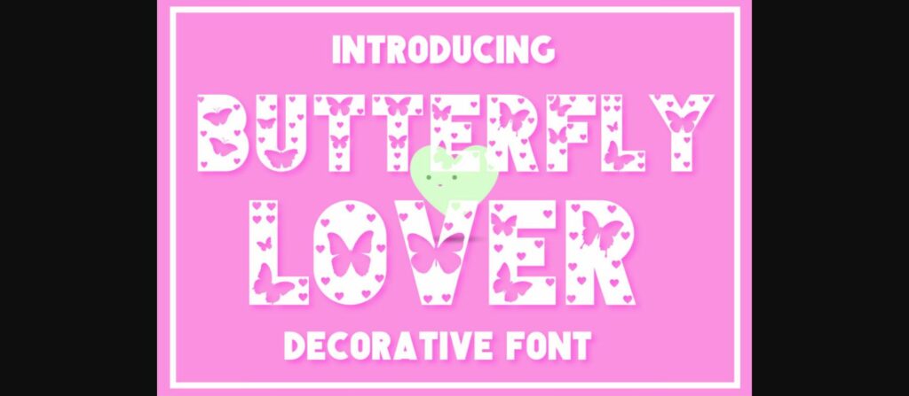 Butterfly Lover Font Poster 3
