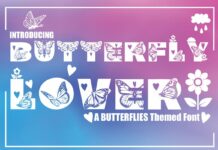 Butterfly Lover Font Poster 1