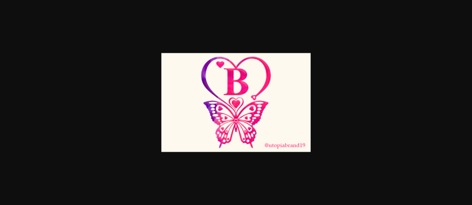 Butterfly Lover Monogram Font Poster 3