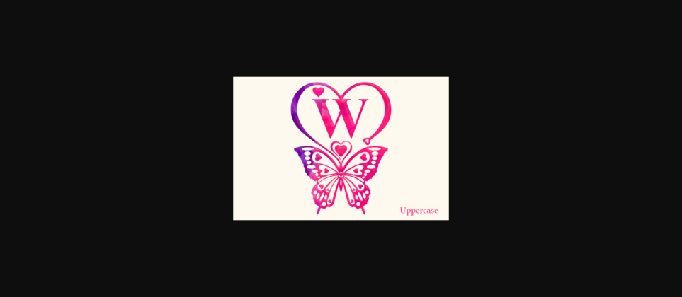 Butterfly Lover Monogram Font Poster 9