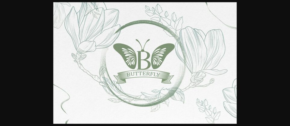 Butterfly Monogram Font Poster 3