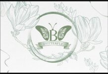 Butterfly Monogram Font Poster 1