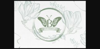 Butterfly Monogram Font Poster 1