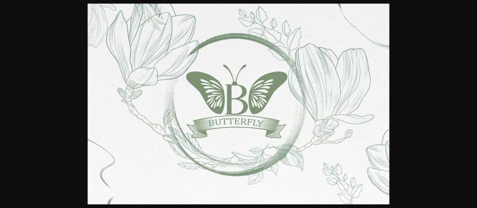 Butterfly Monogram Font Poster 1