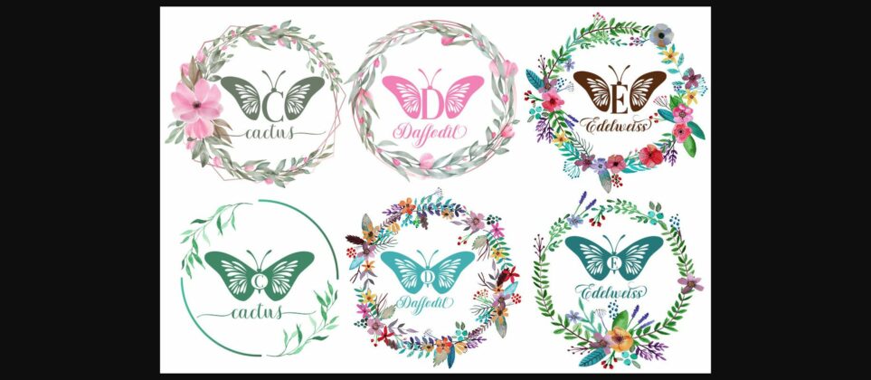 Butterfly Monogram Font Poster 6