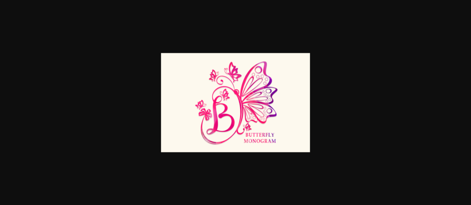 Butterfly Monogram Font Poster 3