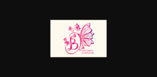 Butterfly Monogram Font Poster 1