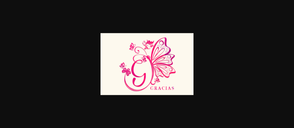 Butterfly Monogram Font Poster 8
