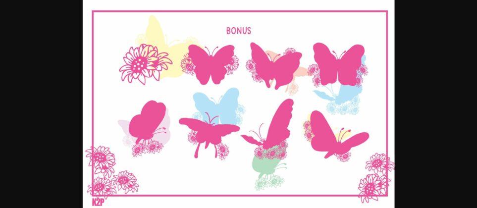 Butterfly and Sunflower Font Poster 6