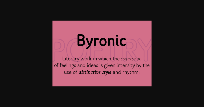 Byronic Font Poster 3