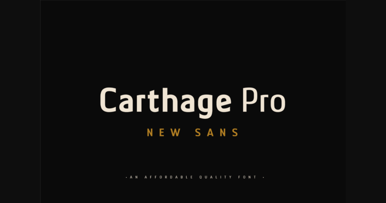 CARTHAGE PRO Font Poster 1