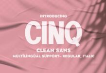 Cinq Font Poster 1