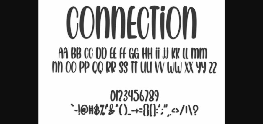 Connection Font Poster 6