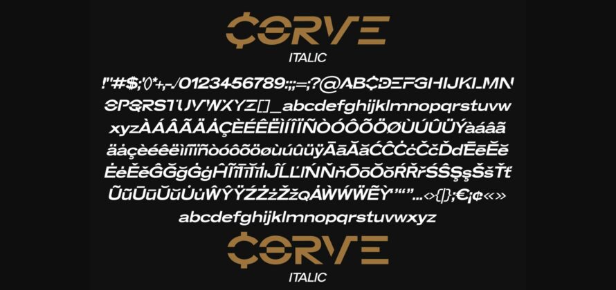 Corve Font Poster 11