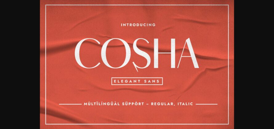 Cosha Font Poster 3