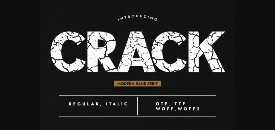 Crack Font Poster 3