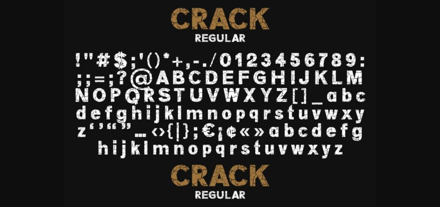 Crack Font Poster 10