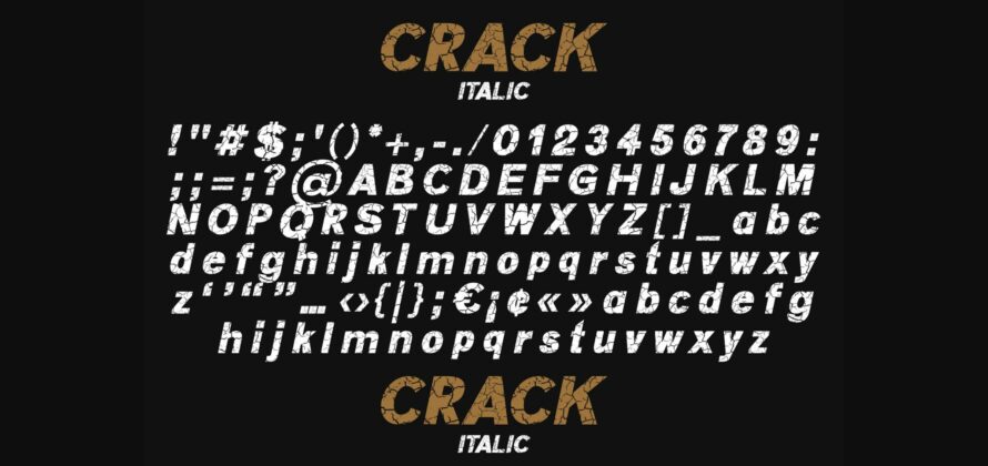 Crack Font Poster 11
