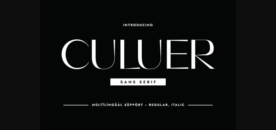 Culuer Font Poster 1