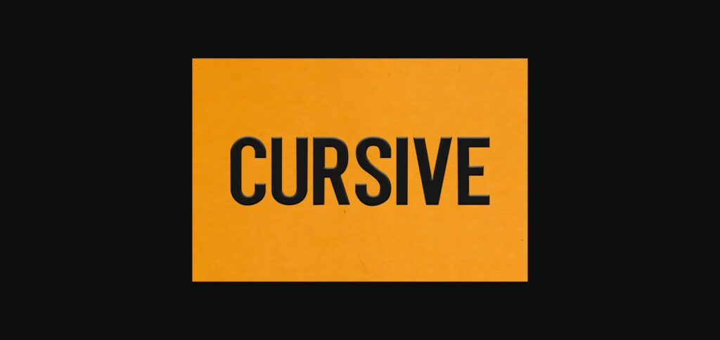 Cursive Font Poster 3