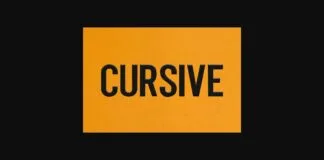 Cursive Font Poster 1