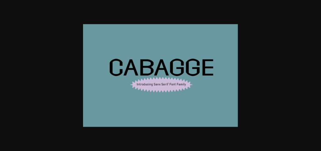 Cabagge Font Poster 3