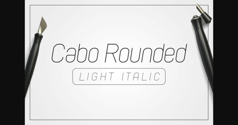 Cabo Rounded Light Italic Font Poster 3