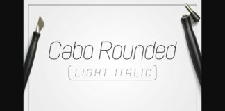 Cabo Rounded Light Italic Font Poster 1