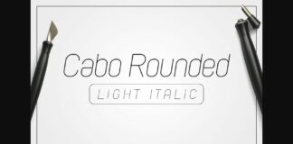Cabo Rounded Light Italic Font Poster 1
