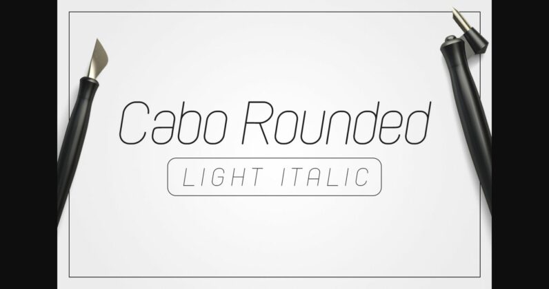 Cabo Rounded Light Italic Font Poster 1