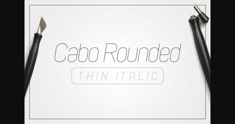 Cabo Rounded Thin Italic Font Poster 3