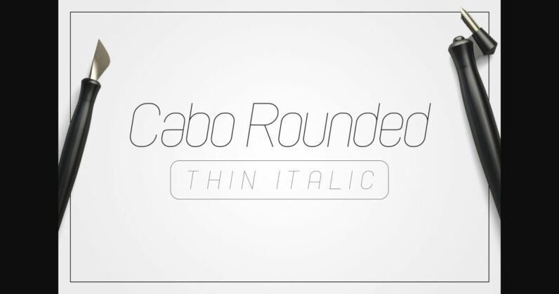 Cabo Rounded Thin Italic Font Poster 1