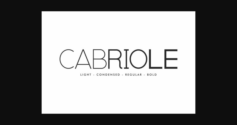 Cabriole Font Poster 1