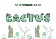 Cactus Font Poster 1
