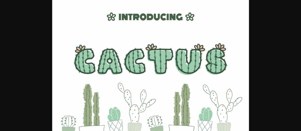 Cactus Font Poster 1