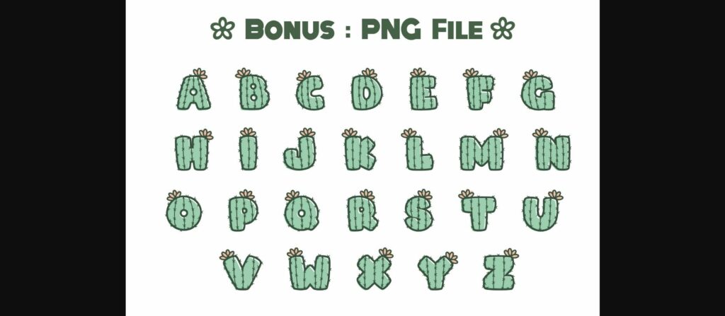 Cactus Font Poster 9
