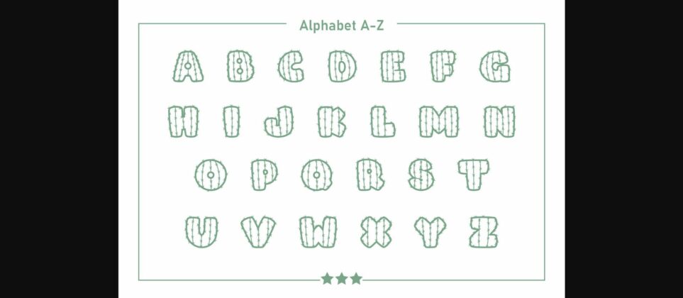Cactus Font Poster 4