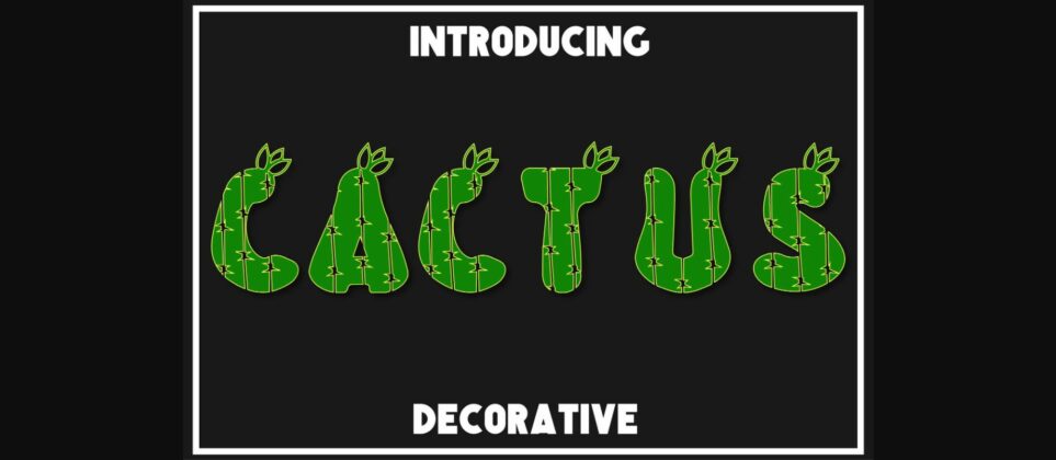 Cactus Font Poster 3
