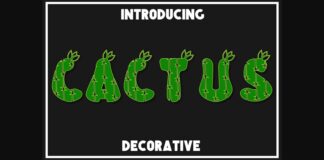 Cactus Font Poster 1