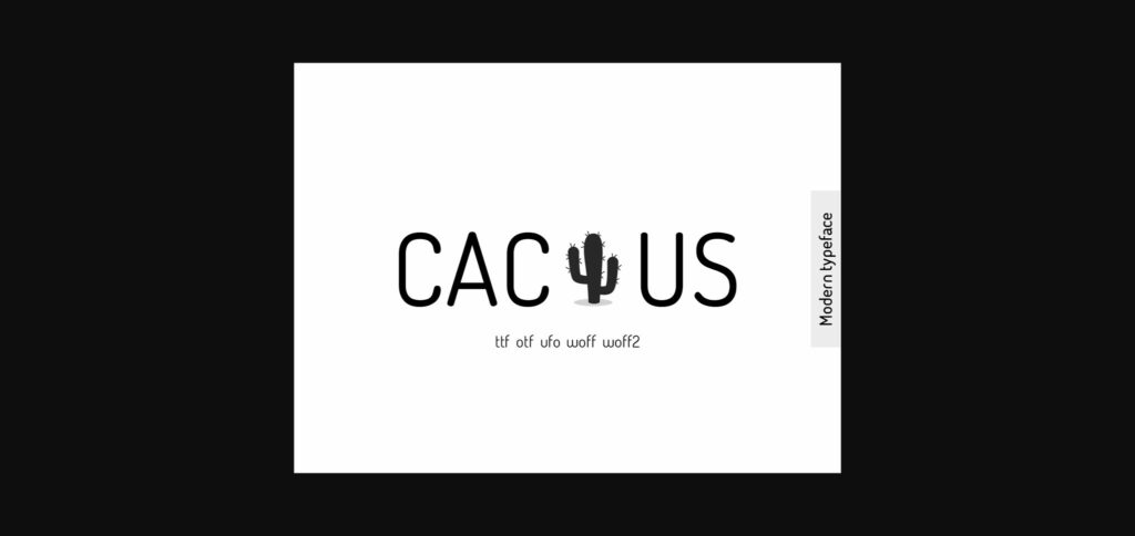 Cactus Font Poster 3