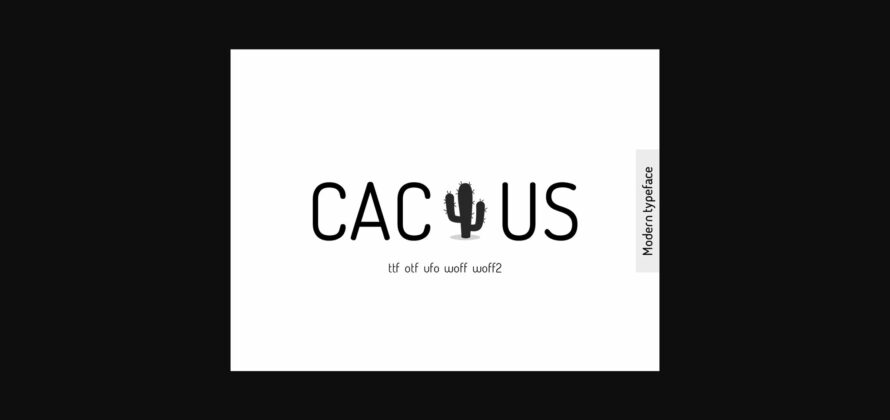 Cactus Font Poster 3