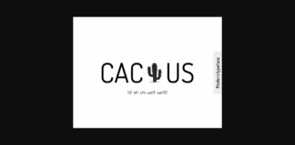 Cactus Font Poster 1