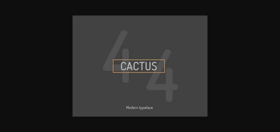 Cactus Font Poster 4