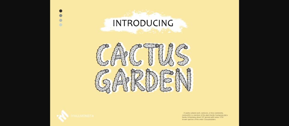 Cactus Garden Font Poster 3