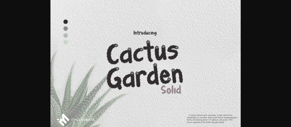 Cactus Garden Font Poster 3