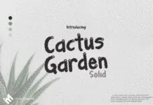 Cactus Garden Font Cactus Garden Font Poster 1